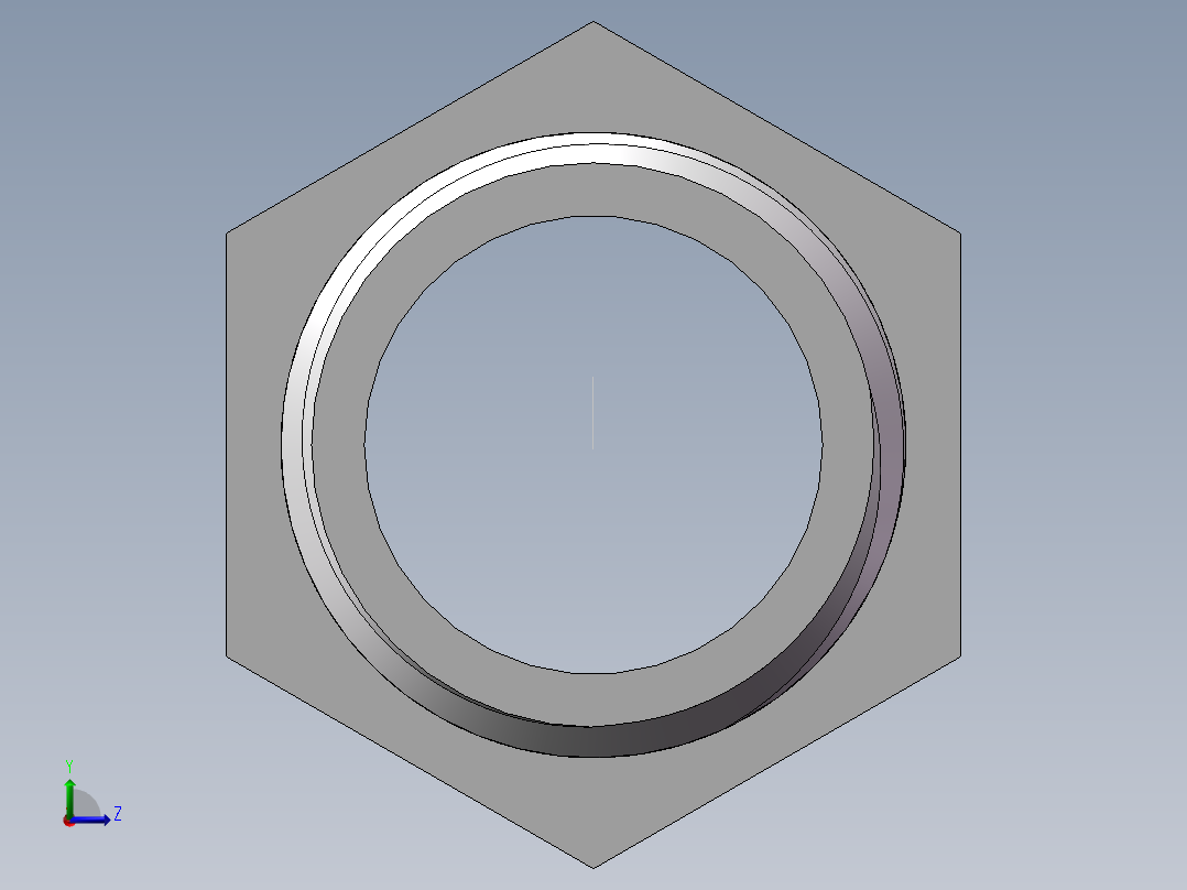对丝-六角等径 DN15左视图