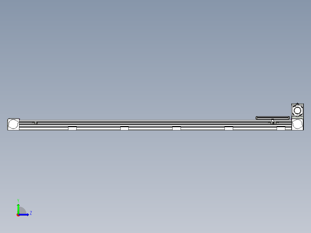 同步带滑台-欧规B8-L88-S1800-L-ZP75-D3-N10左视图
