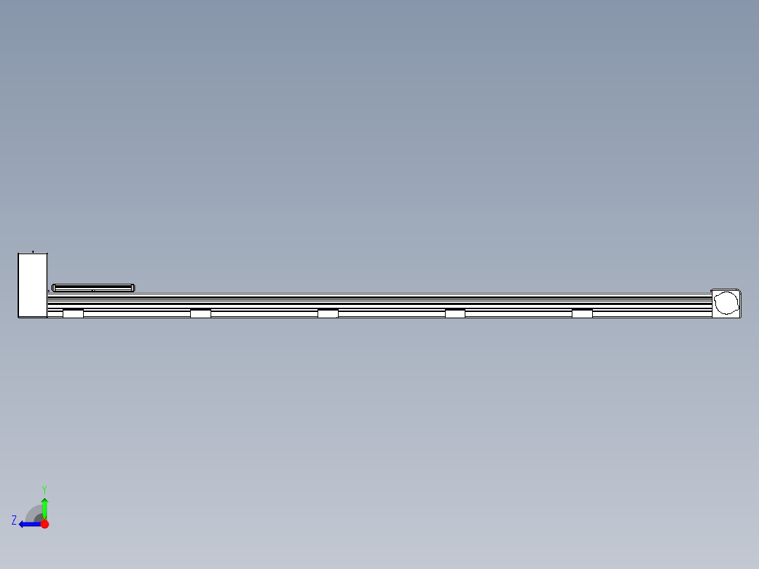 同步带滑台-欧规B8-L88-S1800-L-ZP75-D3-N10右视图