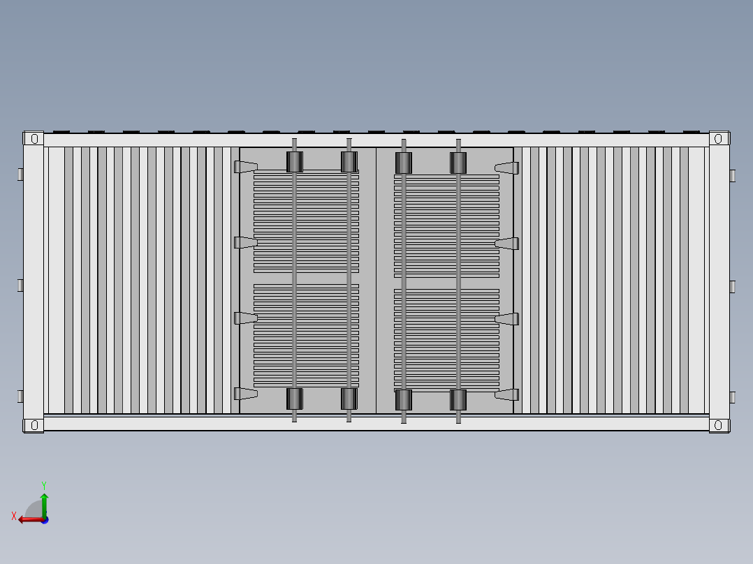 20英尺集装箱后视图