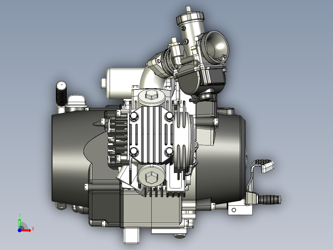 Honda本田Supra100发动机前视图