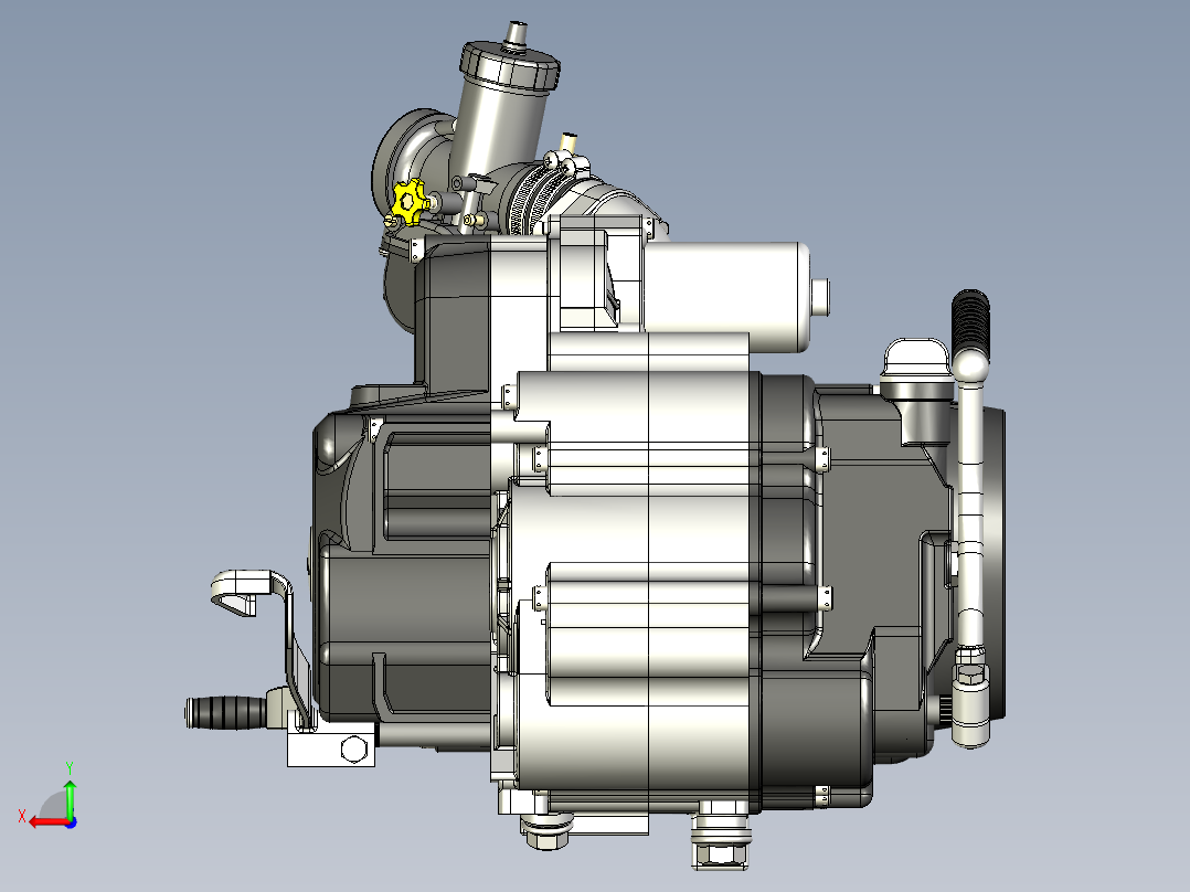 Honda本田Supra100发动机后视图
