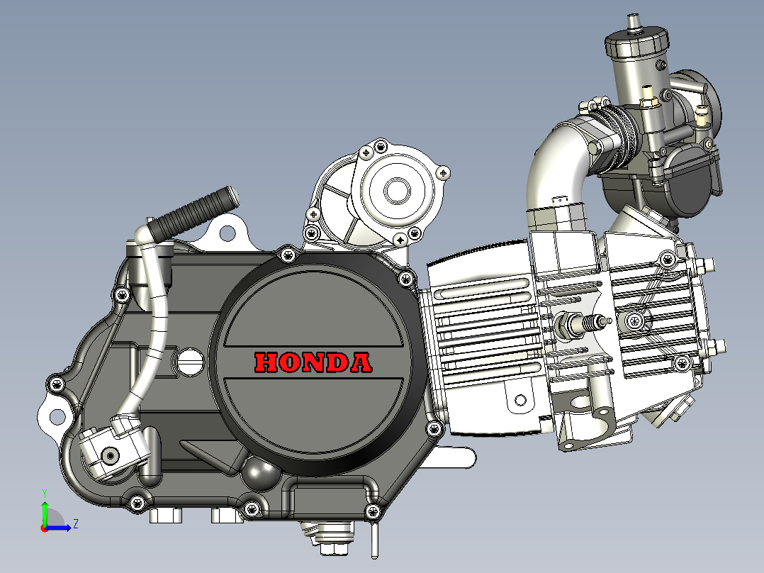 Honda本田Supra100发动机左视图