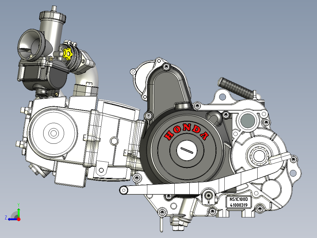 Honda本田Supra100发动机右视图