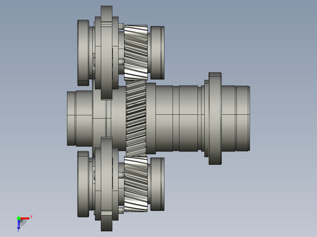 齿轮啮合 (54)俯视图