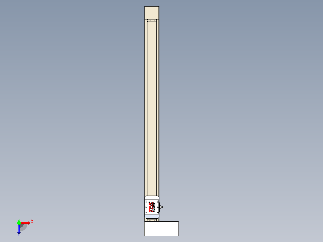 同步带全封闭直线模组TPA-HCB-65S-90-L750-MR-C-P10-N3俯视图
