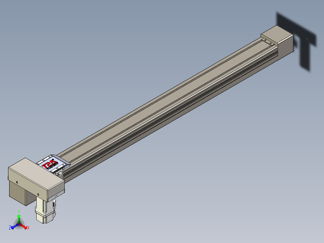 同步带全封闭直线模组TPA-HCB-65S-90-L750-MR-C-P10-N3正等轴测图