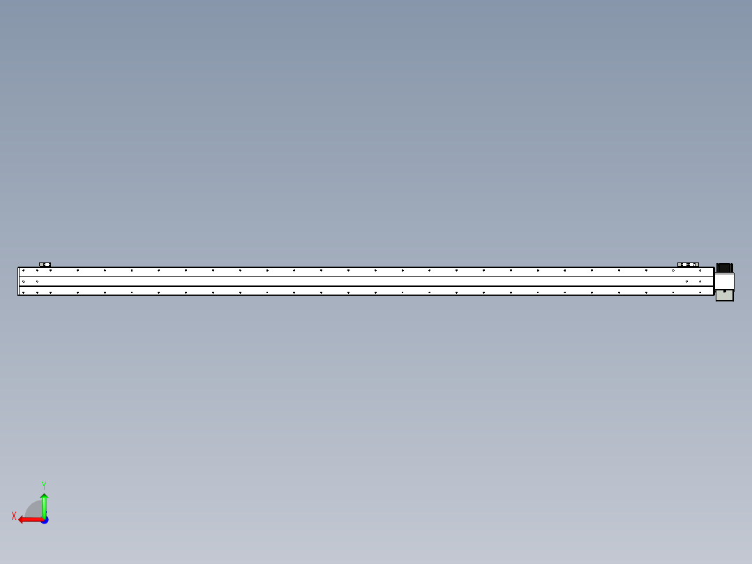 同步带滑台-半封闭B10H-L45-S2350-LU-P40-D3后视图