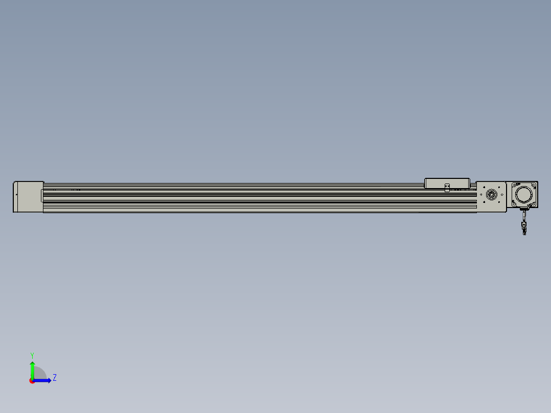 威洛博直线电机模组EB8-L100-S1250-BL-P75-MS3左视图