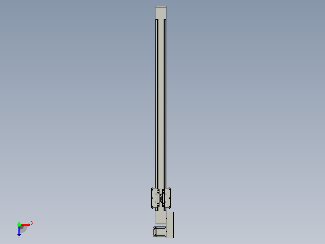 威洛博直线电机模组EB8-L100-S1250-BL-P75-MS3俯视图