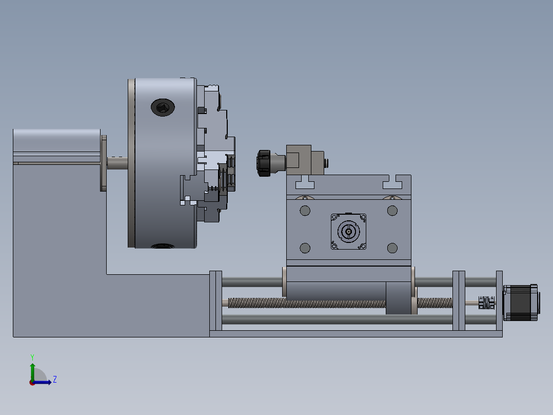 桌面数控车床设计左视图