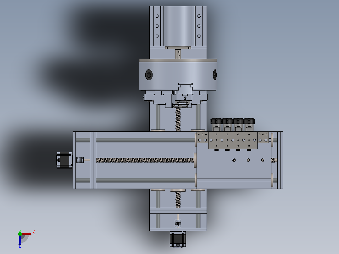 桌面数控车床设计俯视图