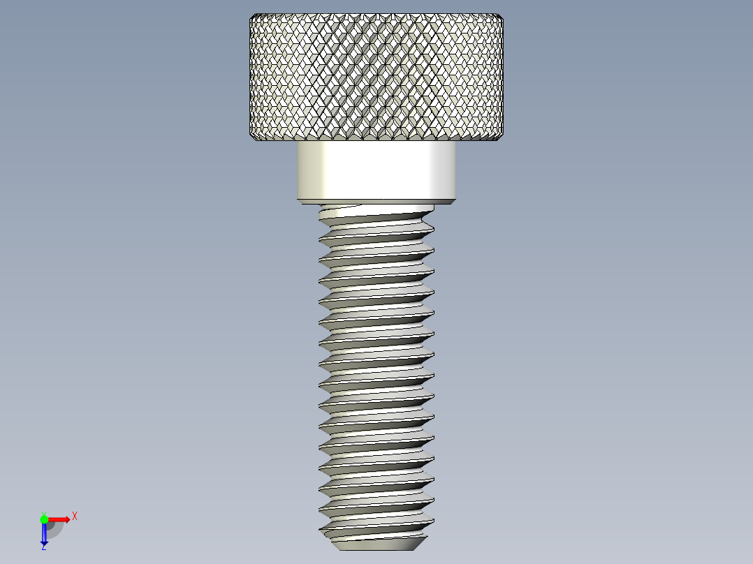 滚花指旋螺钉-M2.5 x 9mm俯视图