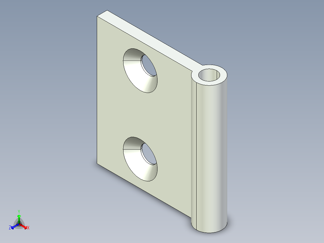 型材-BR 40X40 INTERNAL HINGE BR095AI40正等轴测图