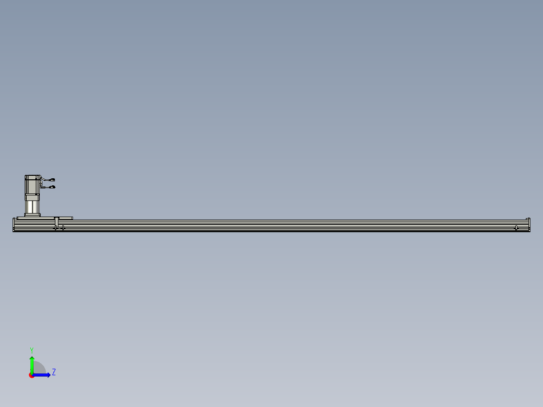 东锦齿条传动DH175G-L167-S2500-BU-减速机+750W.STEP左视图