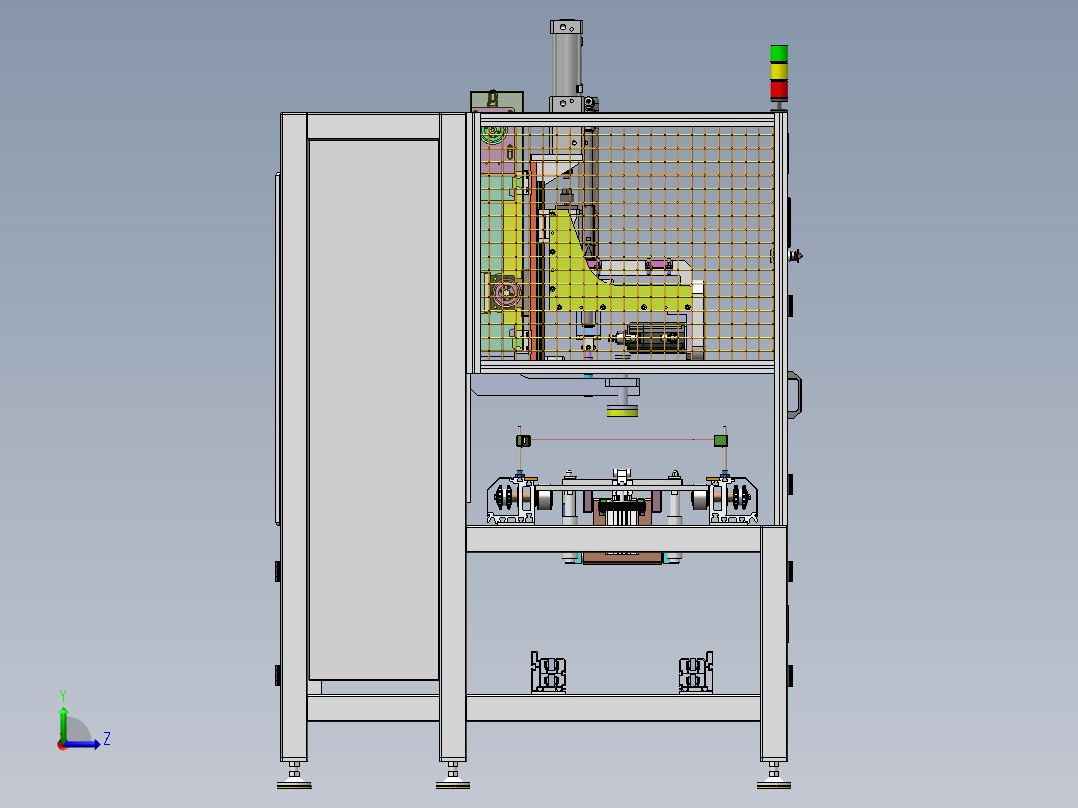 XYZ单轴拧紧机左视图