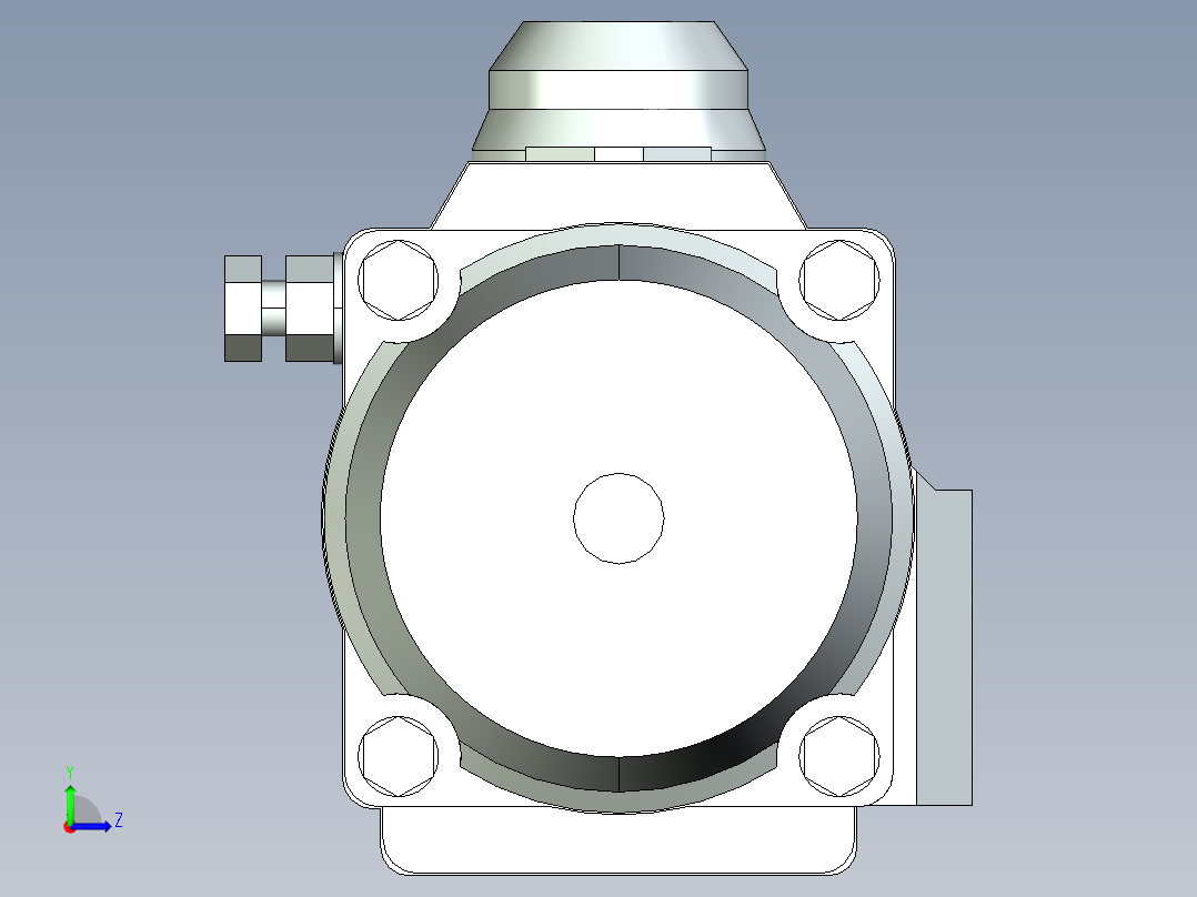 阀门模型-2051_60pneumatic_rotary_actuator左视图