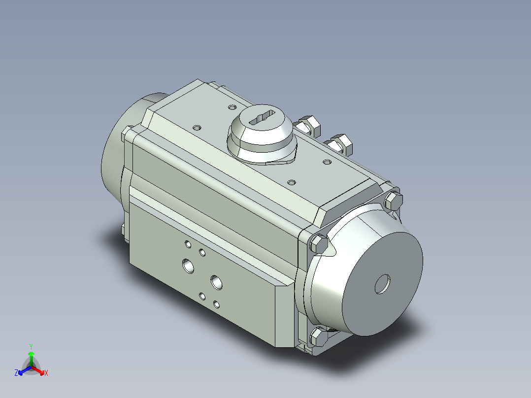 阀门模型-2051_60pneumatic_rotary_actuator正等轴测图