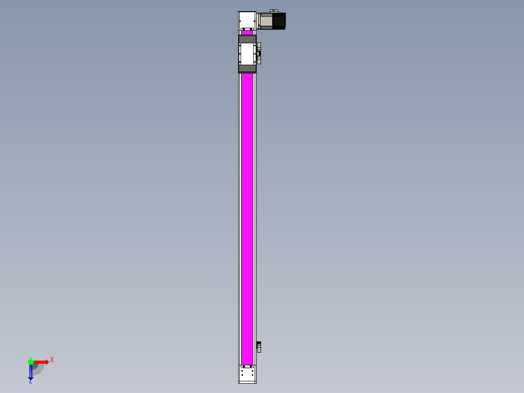 同步带滑台-欧规BC6-L120-S1050-R-P40-D3俯视图