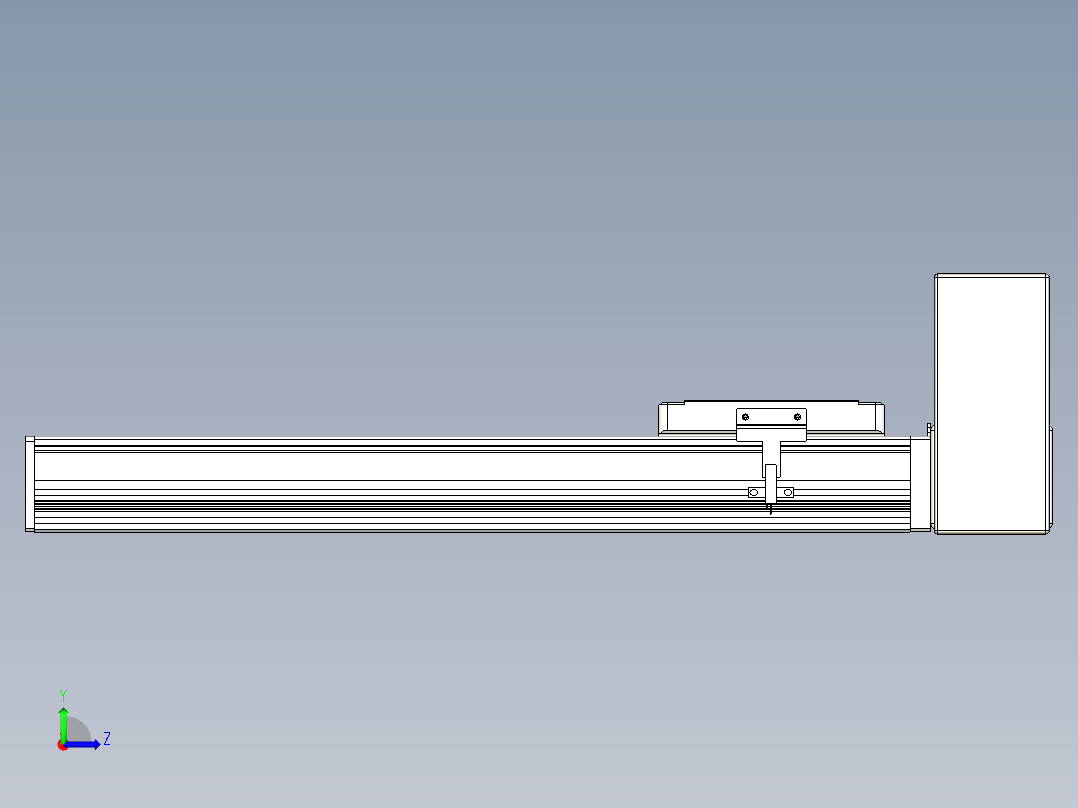 同步带全封闭直线模组TPA-HCB-105D-90-L300-LU-C-P20-N3左视图