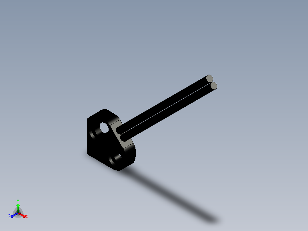 矩阵光纤_漫反射型FR-S20正等轴测图