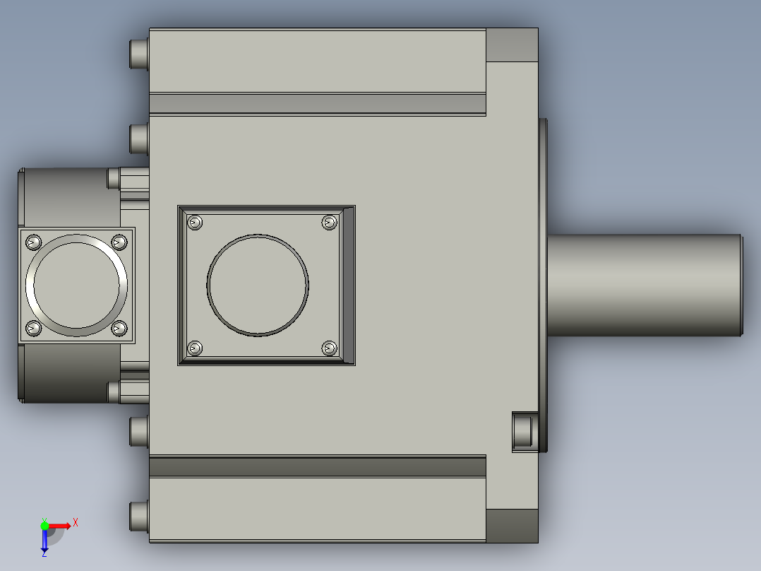 4000W MDME伺服马达俯视图