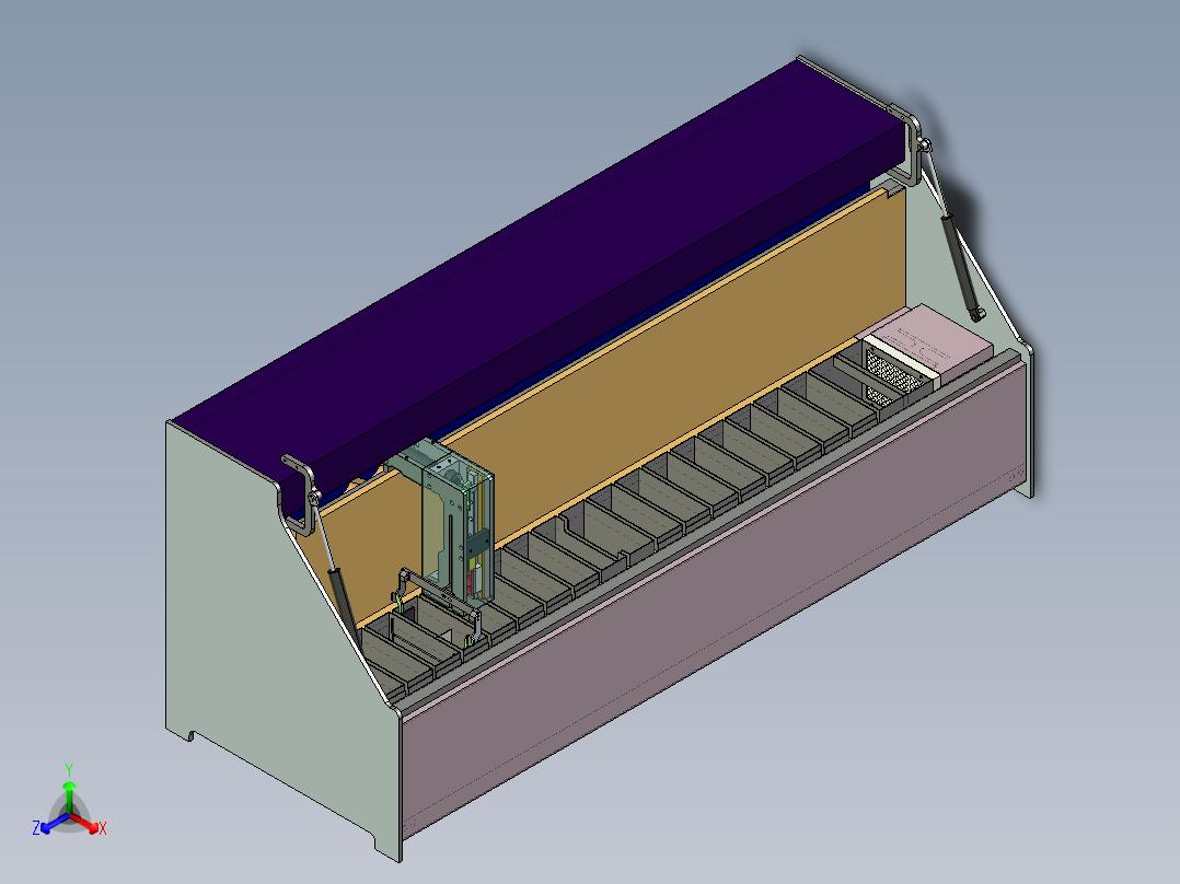 医用病理薄片染色机染色仪正等轴测图