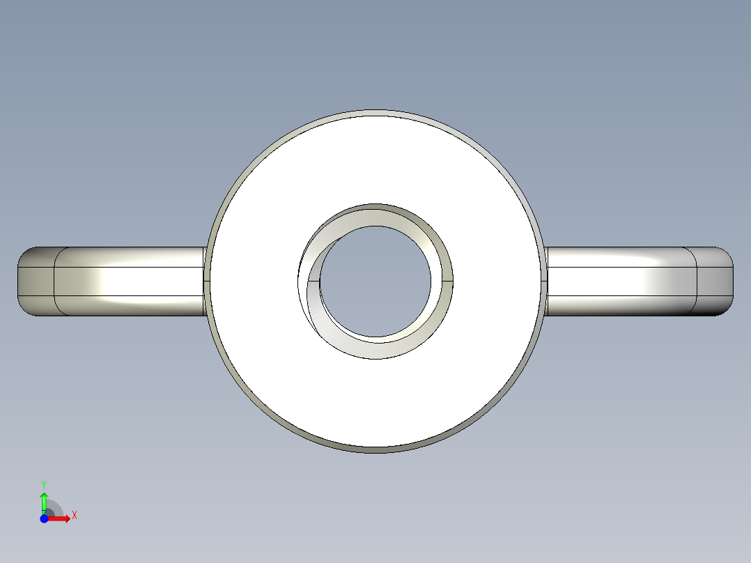 WING NUT 10-24 Thread size 27-64in Base Diameter.IGS前视图