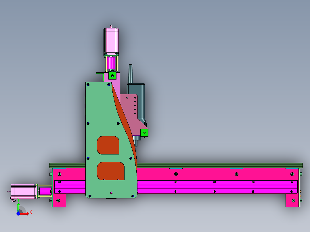 木制品浮雕镂空切割雕刻机前视图