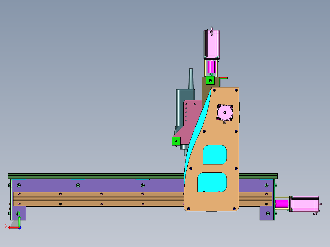 木制品浮雕镂空切割雕刻机后视图