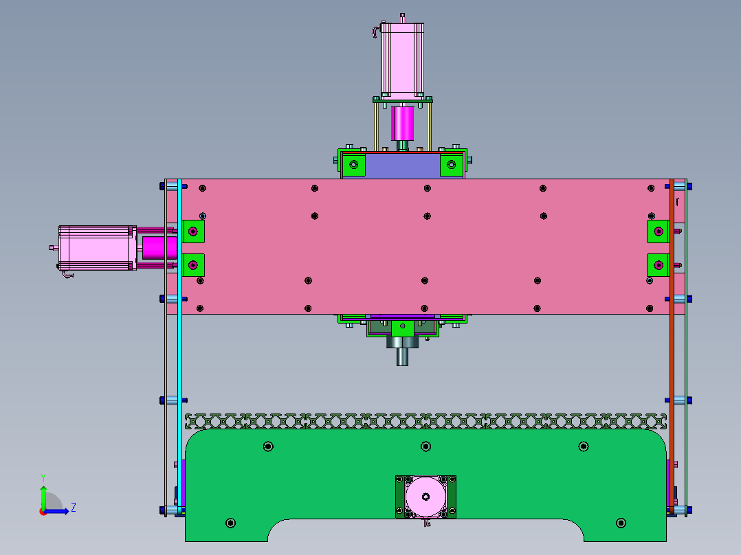 木制品浮雕镂空切割雕刻机左视图