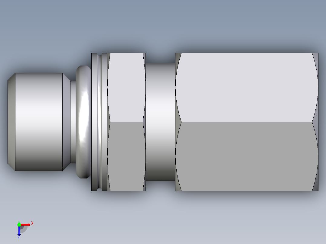 卡套式工业通用硬管接头EO_Male_Stud_connector_GEO06LMCF俯视图