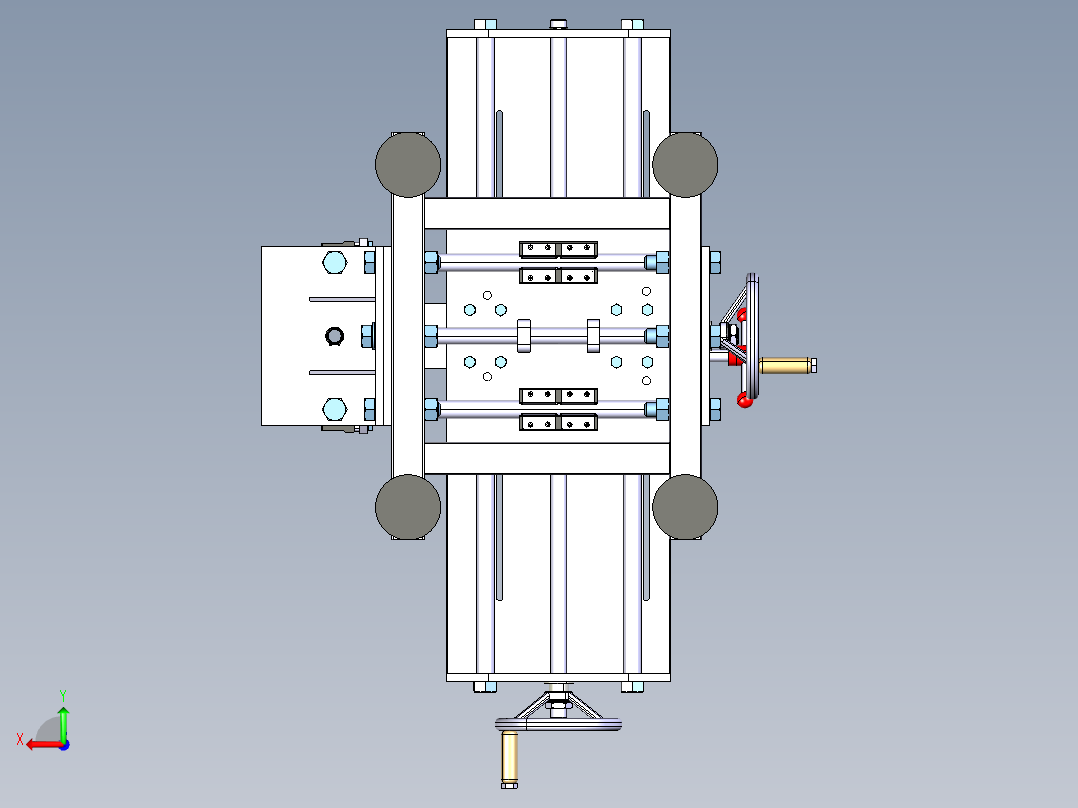 工装电钻后视图