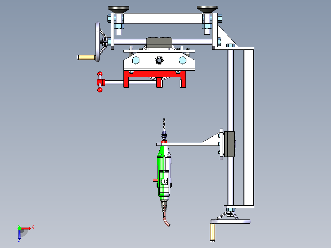 工装电钻俯视图
