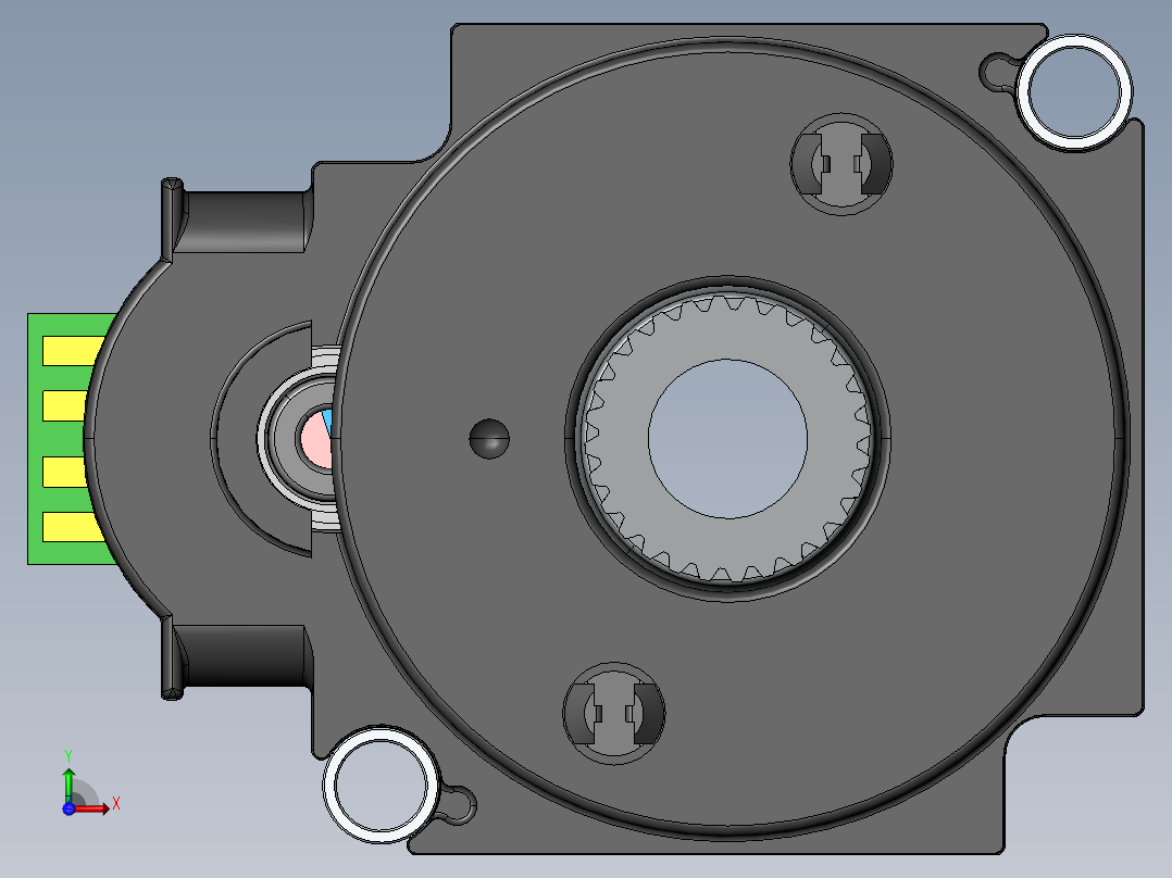 绞车 卷扬机 (3)前视图