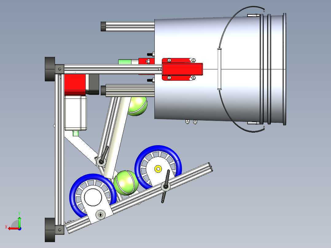 网球投掷器发球机igs后视图