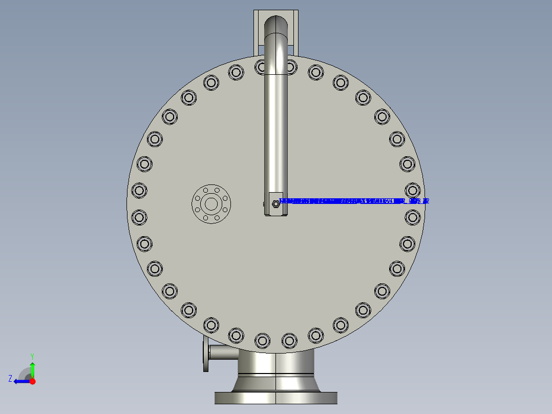 空气干燥器3D模型proe右视图