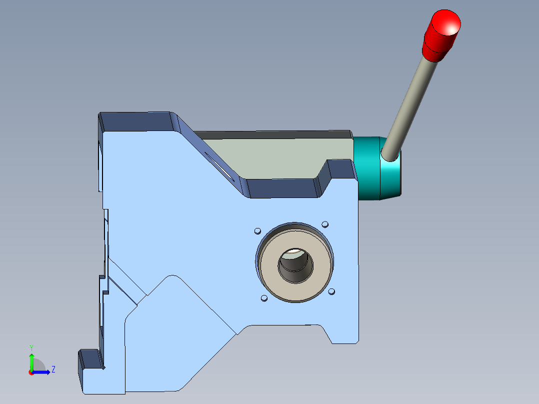 车床尾座3d图纸 数控CNC车床素材CAXA图素材 车床尾座3d三维模型左视图