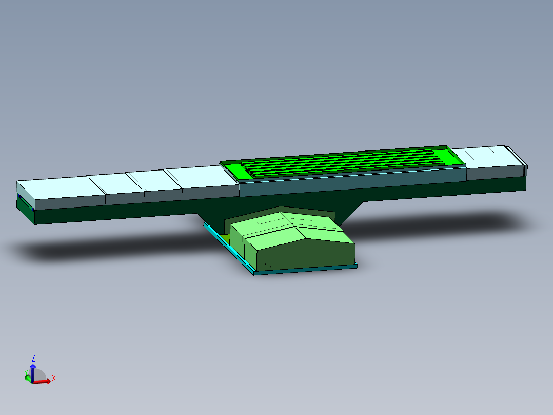 大型数控<span style='color: red'>机床</span>XY联动工作台3d图纸 直线电机两轴工作台3D三维模型