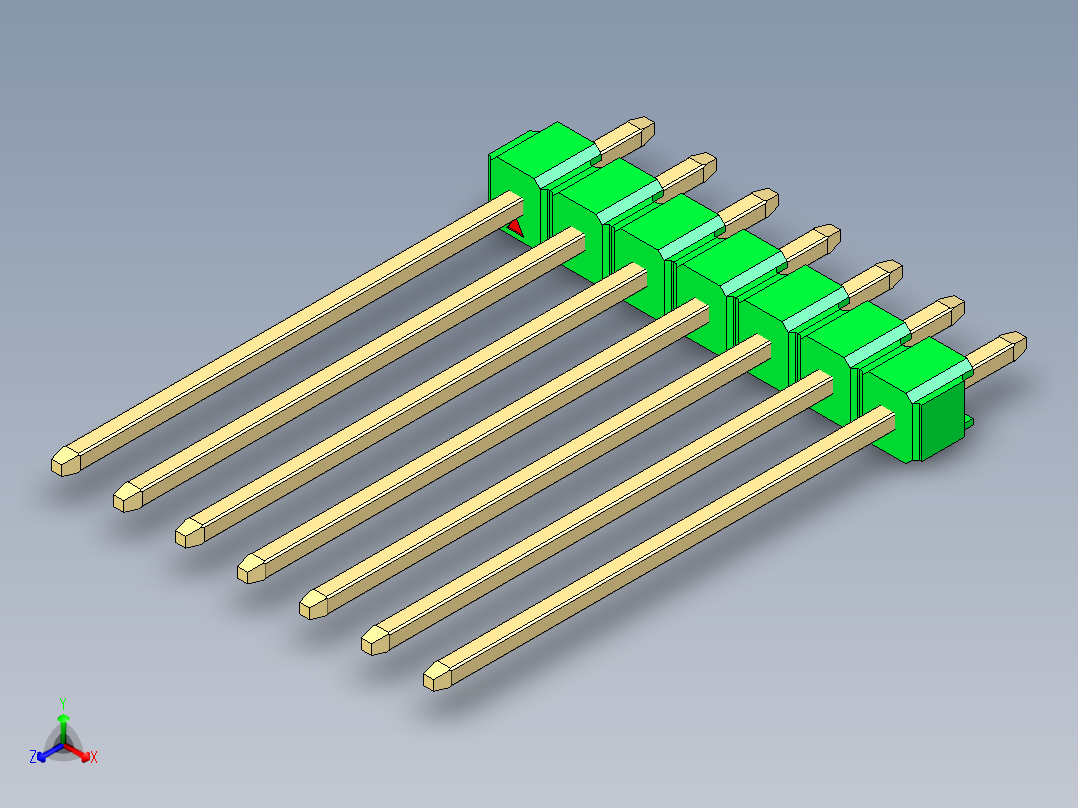 彩色公头100mil（2.54mm）系列-DS1021_green_1x07p_100mil_Type19_rev1.0