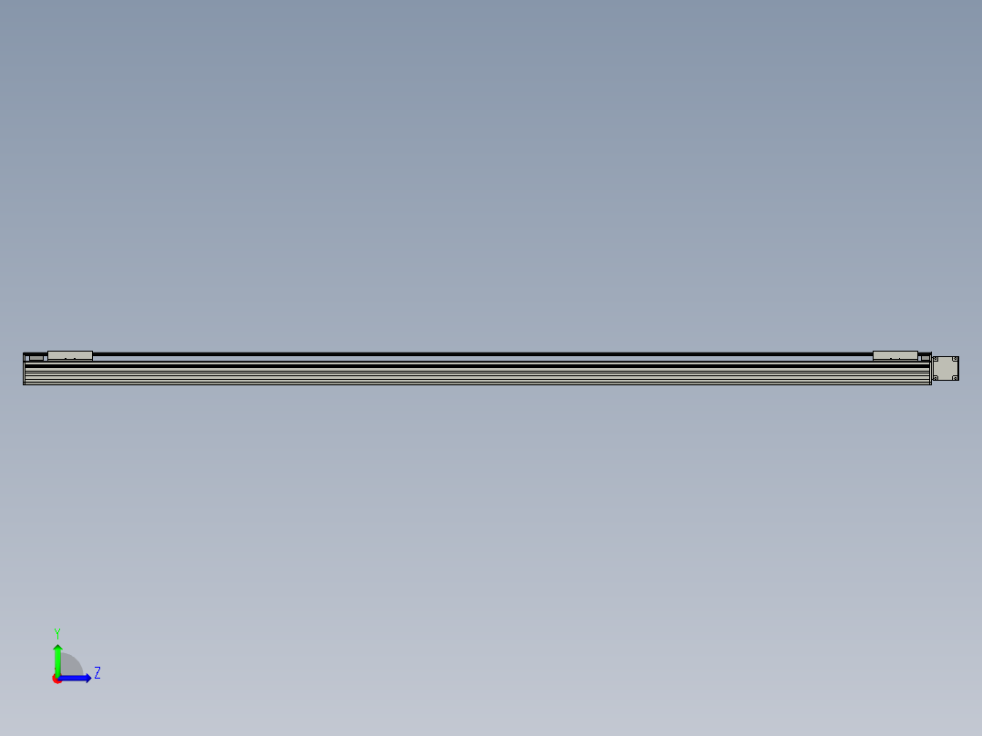 直线模组WG-LHB12-S2000-R(B)设计图纸左视图