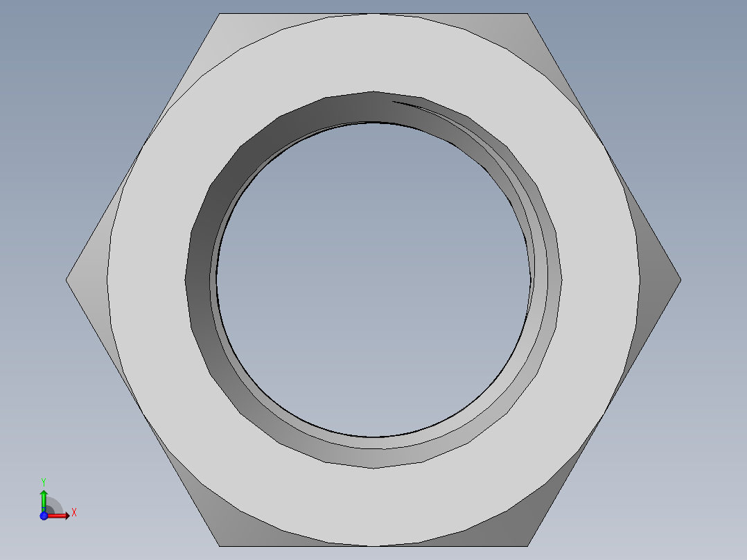 DIN 934 螺母-M64 Nut.SLDPRT前视图
