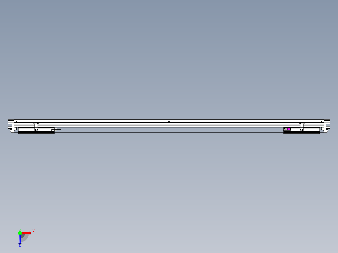 威洛博VL系列直线电机模组-2VL14S3-S1300俯视图