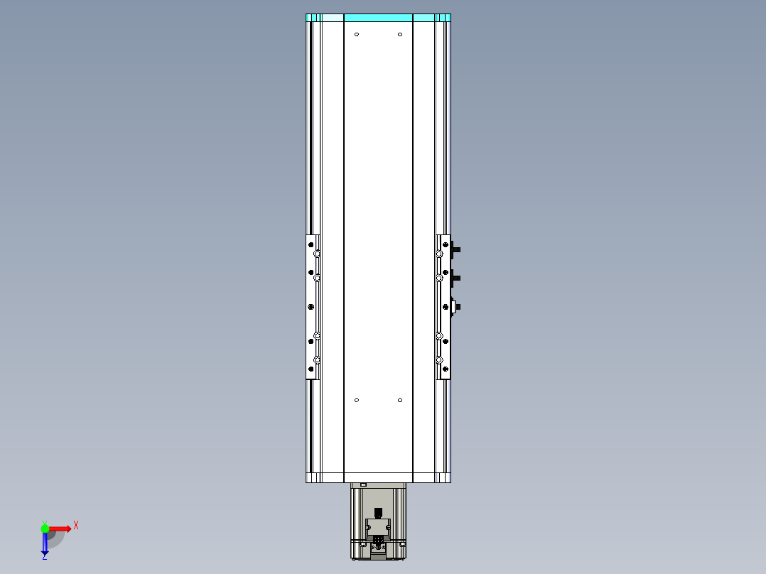 东锦丝杆传动-直线滑台模组DH210-C-L10-S250-BC-P750W-C3俯视图