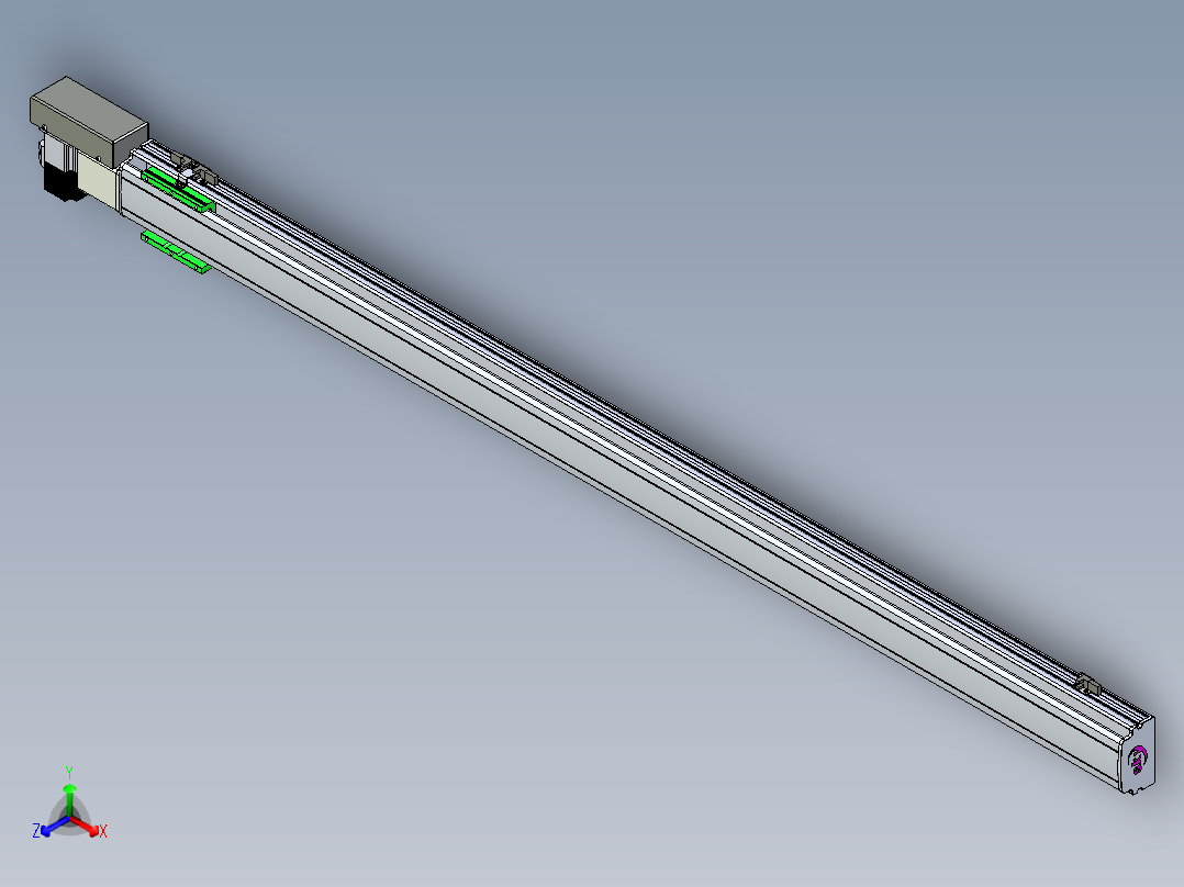 同步带滑台-半封闭B10H-L45-S1600-R-P40-D3