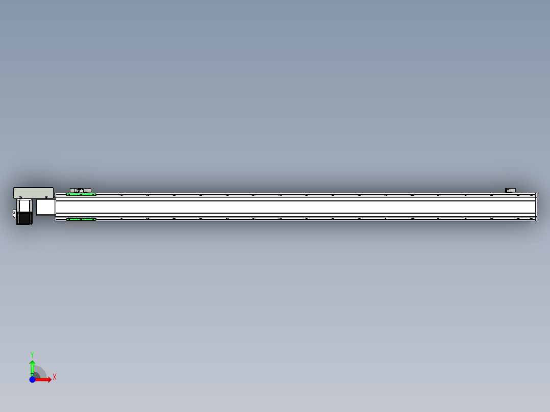 同步带滑台-半封闭B10H-L45-S1600-R-P40-D3前视图