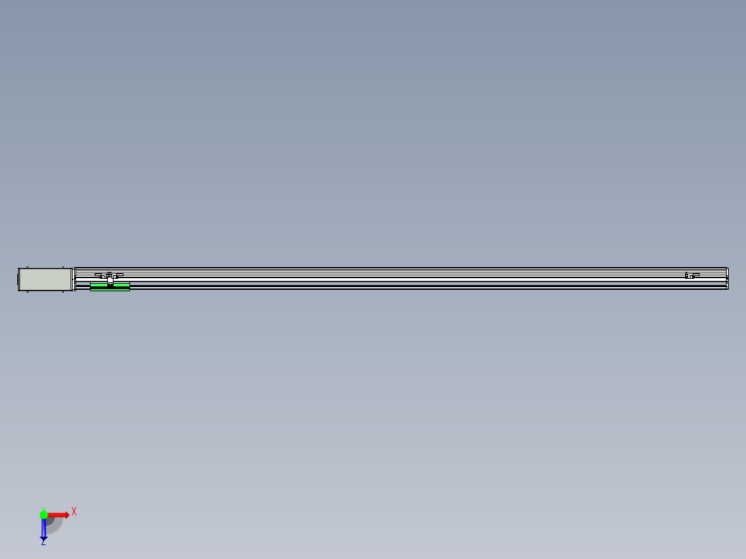 同步带滑台-半封闭B10H-L45-S1600-R-P40-D3俯视图