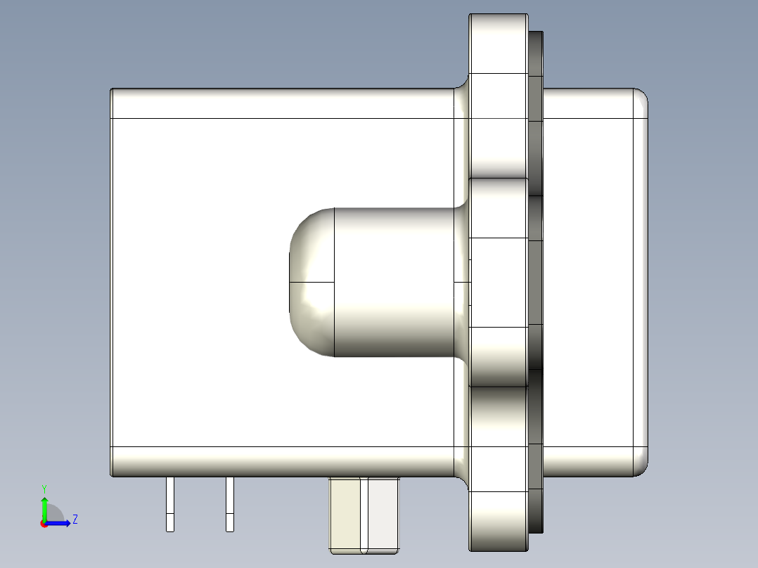 倾斜usb插头左视图