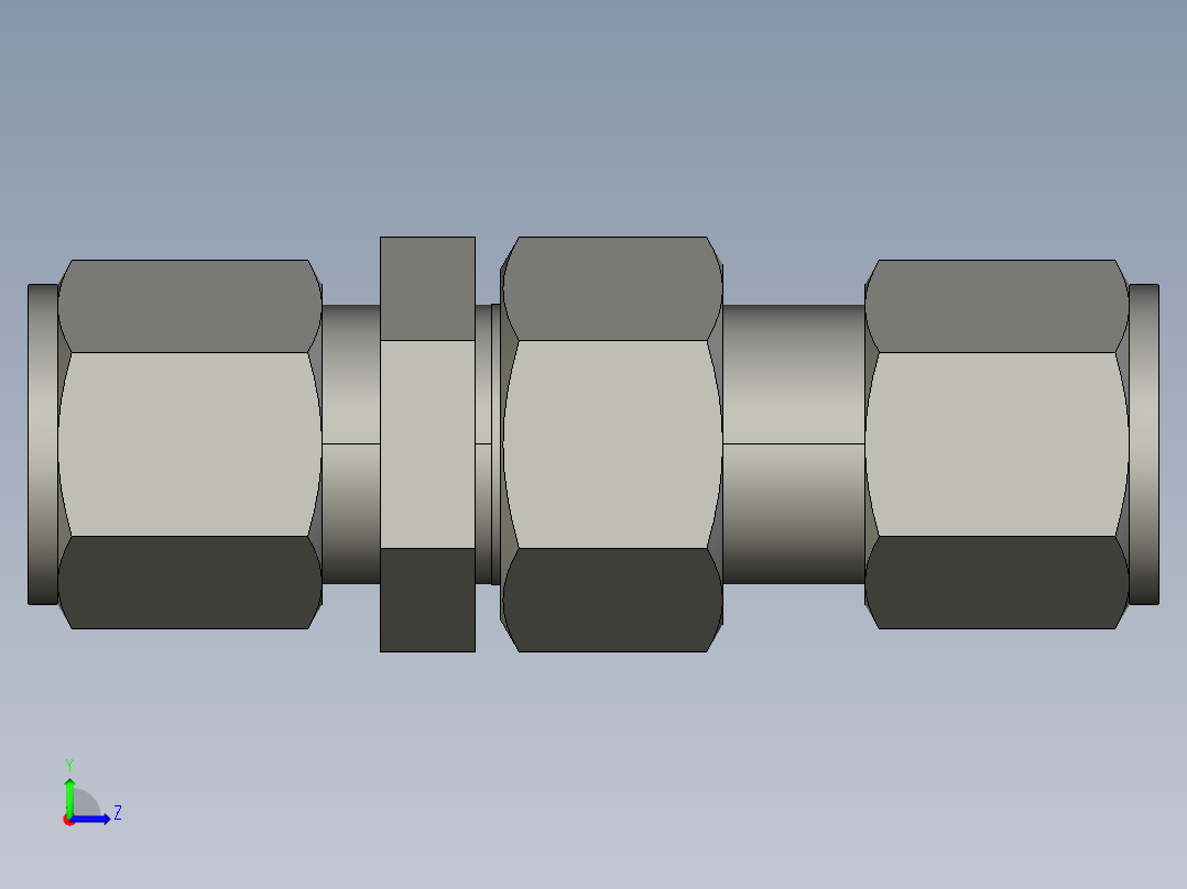 卡套式工业通用硬管接头10_wbu-s左视图