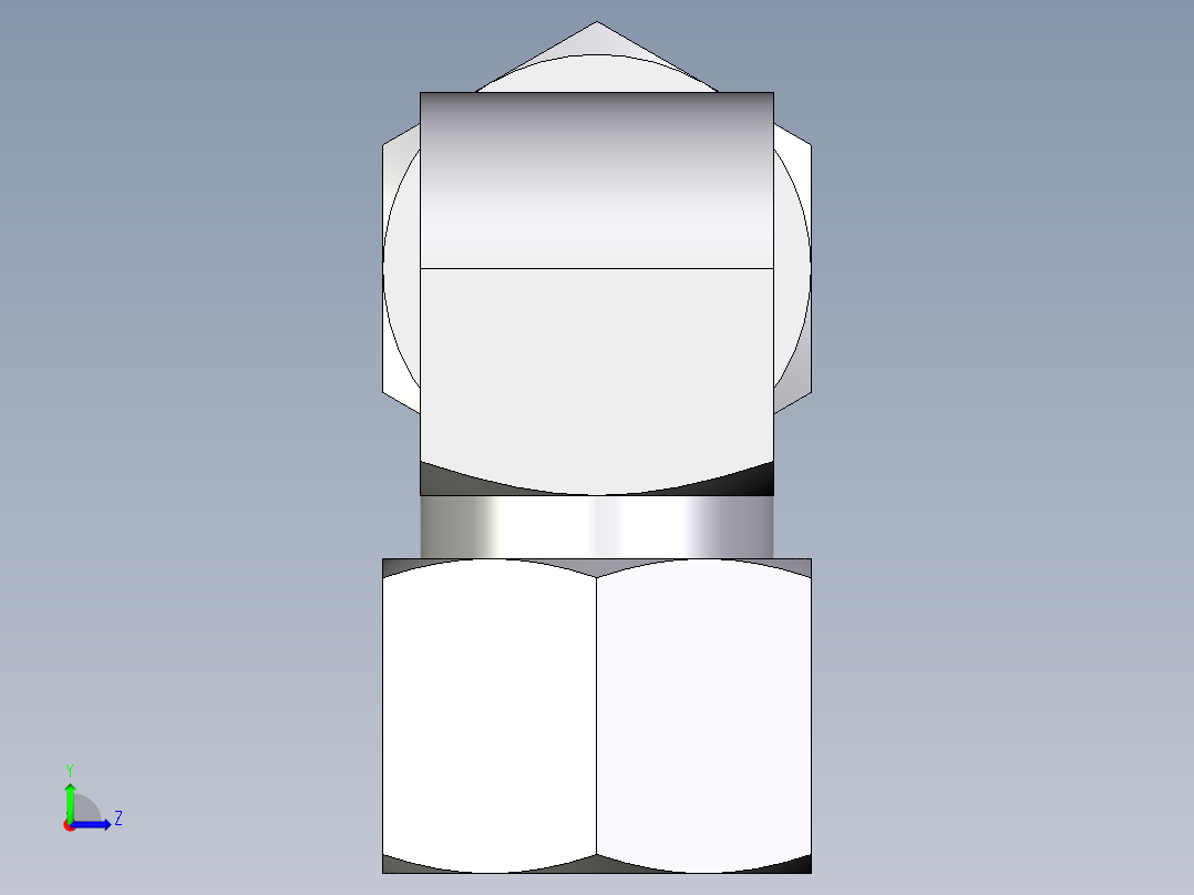 卡套式工业通用硬管接头EO_Union_elbow_W10LLCF左视图